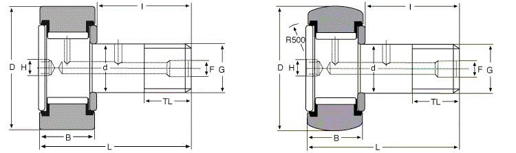 Drawing CF12 SB Cam Follower Tracker Roller Bearing-2